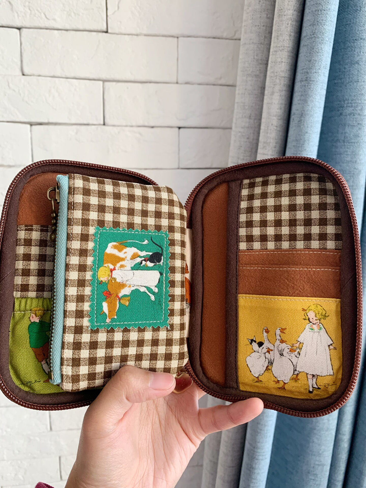 Zippered Pouch with Multi-Compartment Interior