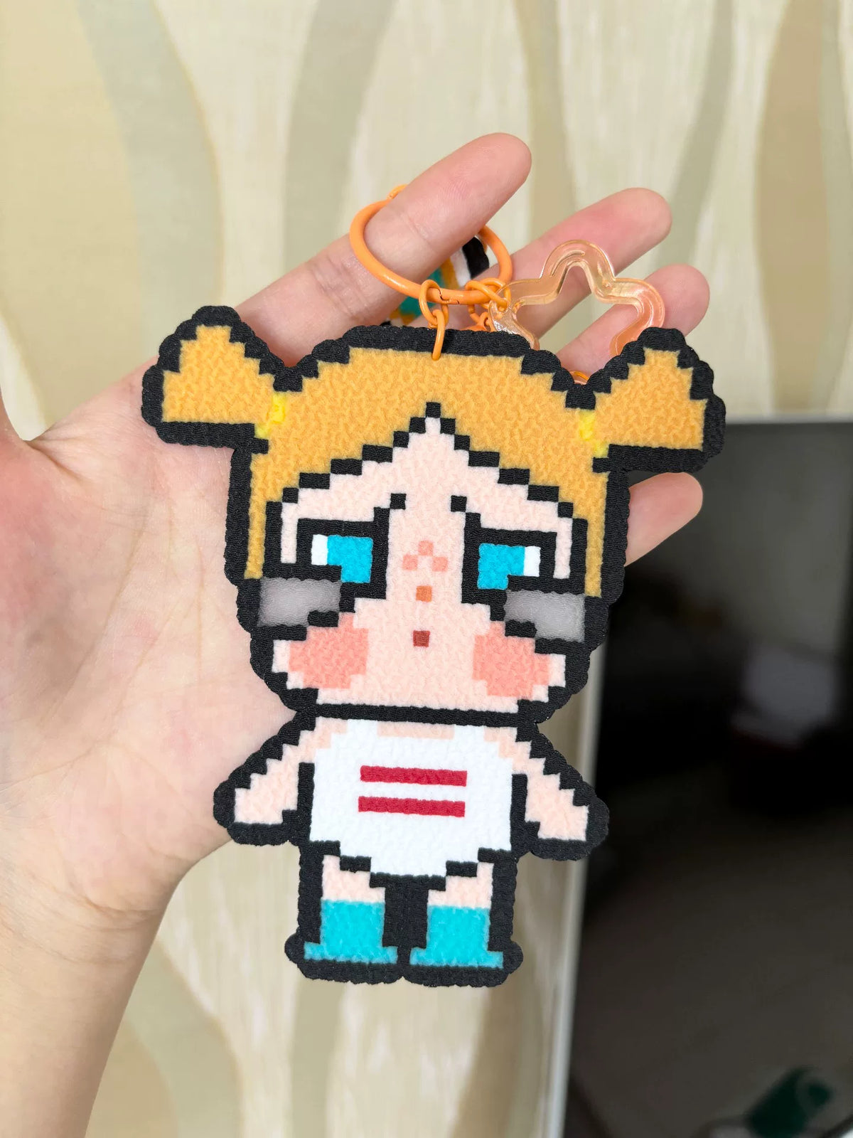 Cry Baby Pixel Art Keychain Bag Charm