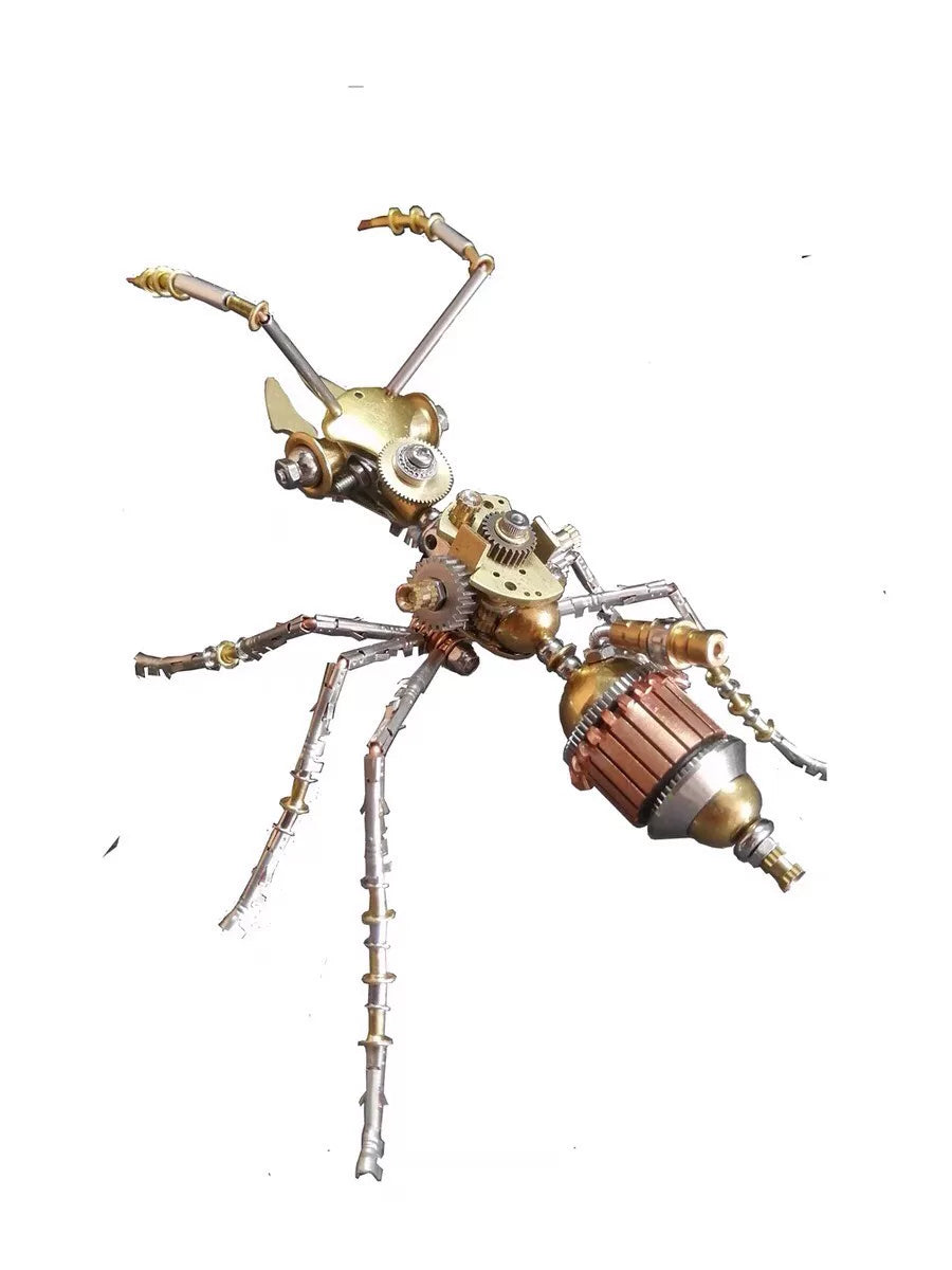 Steampunk Metal Mechanical Ant Assembly Model