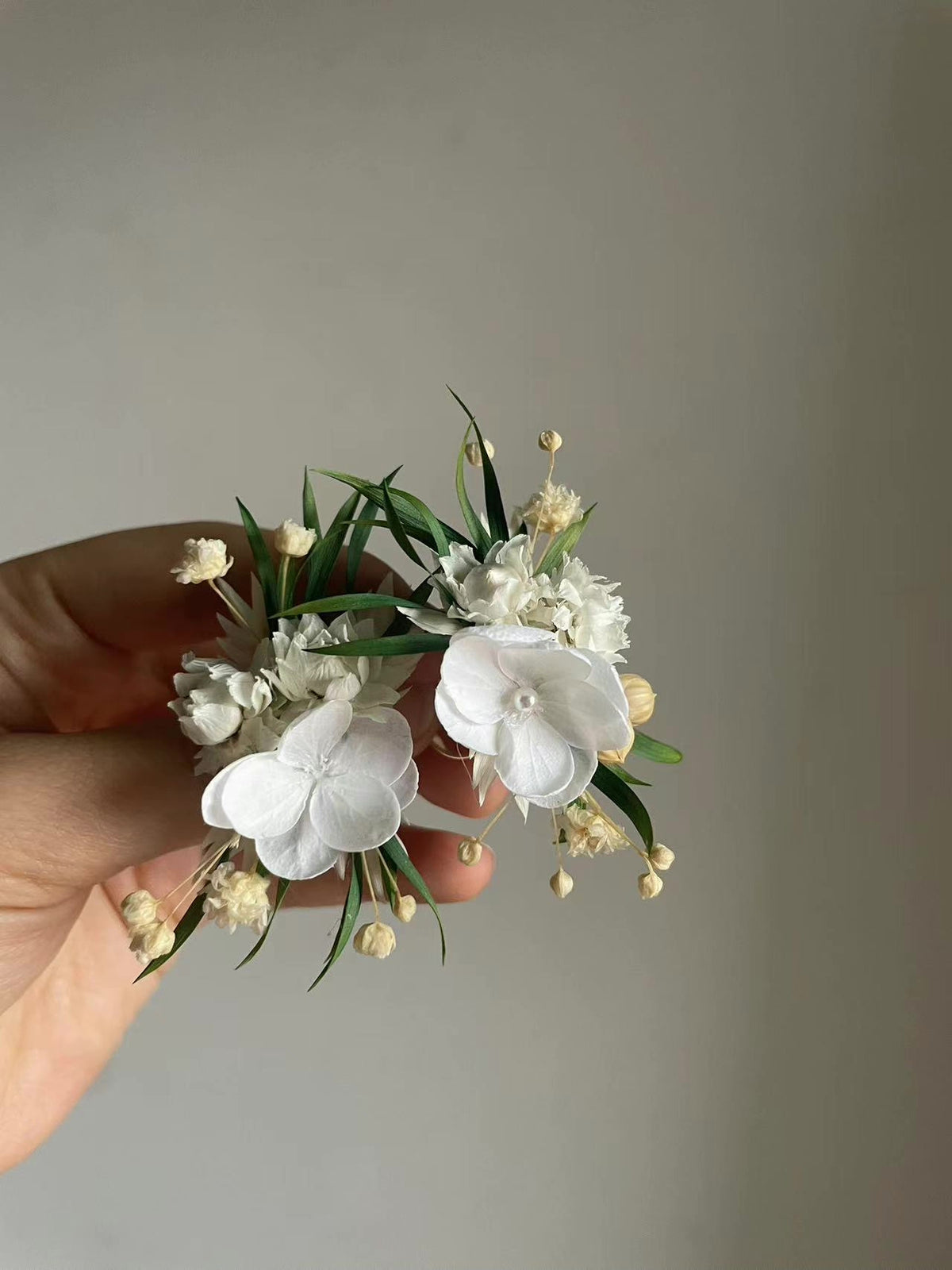 White Orchid Preserved Flower Ring Adjustable Wedding Accessory