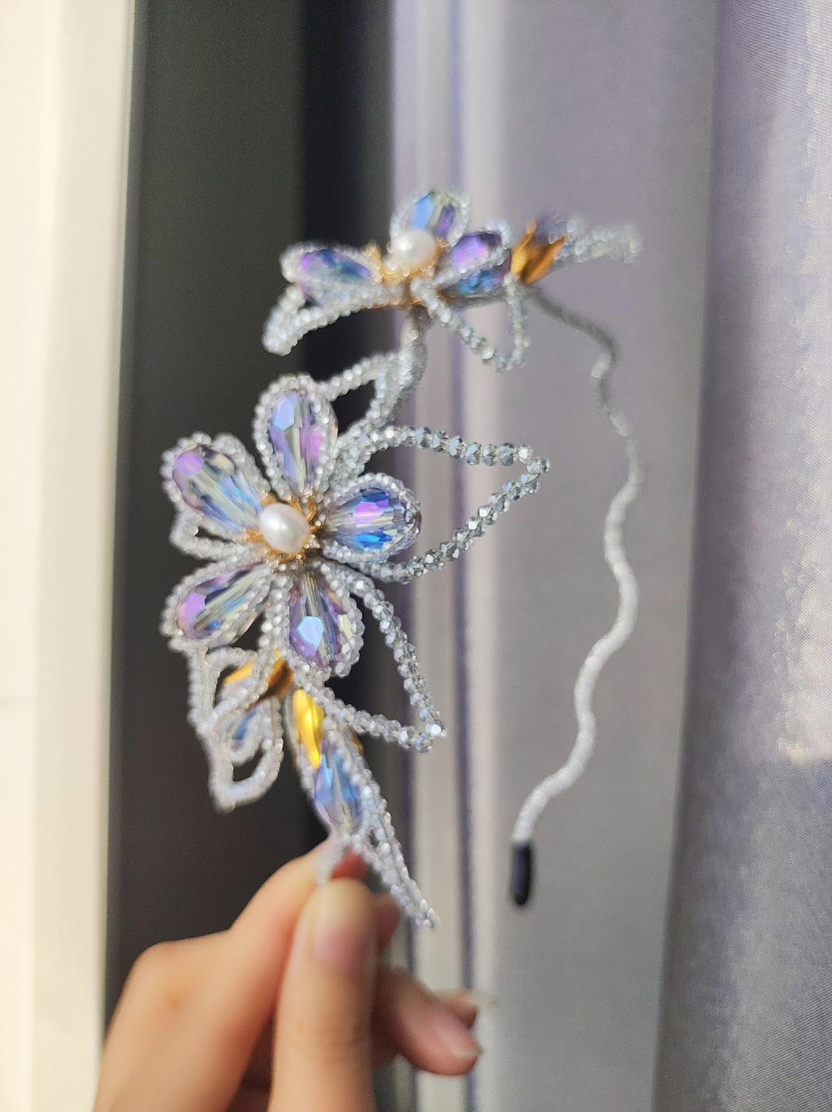 Crystal Flower Headband Hair Accessory