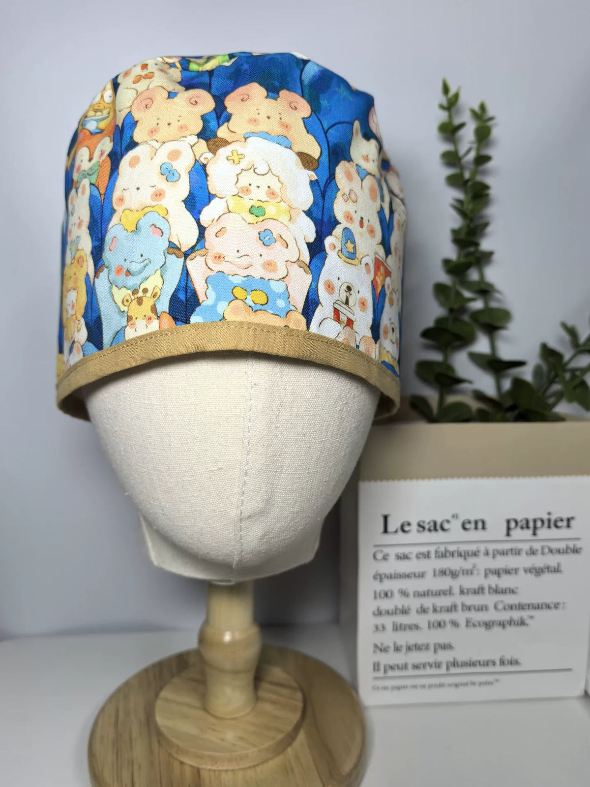 Gorro de Quirófano de Algodón con Cine Animal