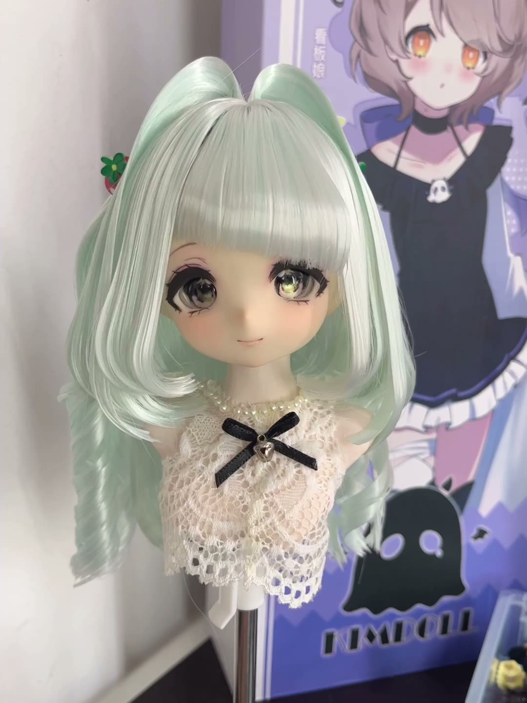 Mint Green Twin Tail Doll Wig