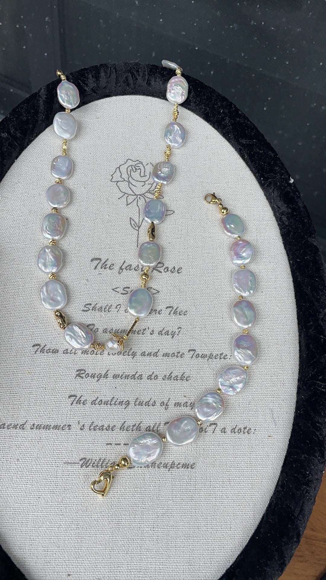 Ensemble Collier et Bracelet en Perles d'Eau Douce Baroques