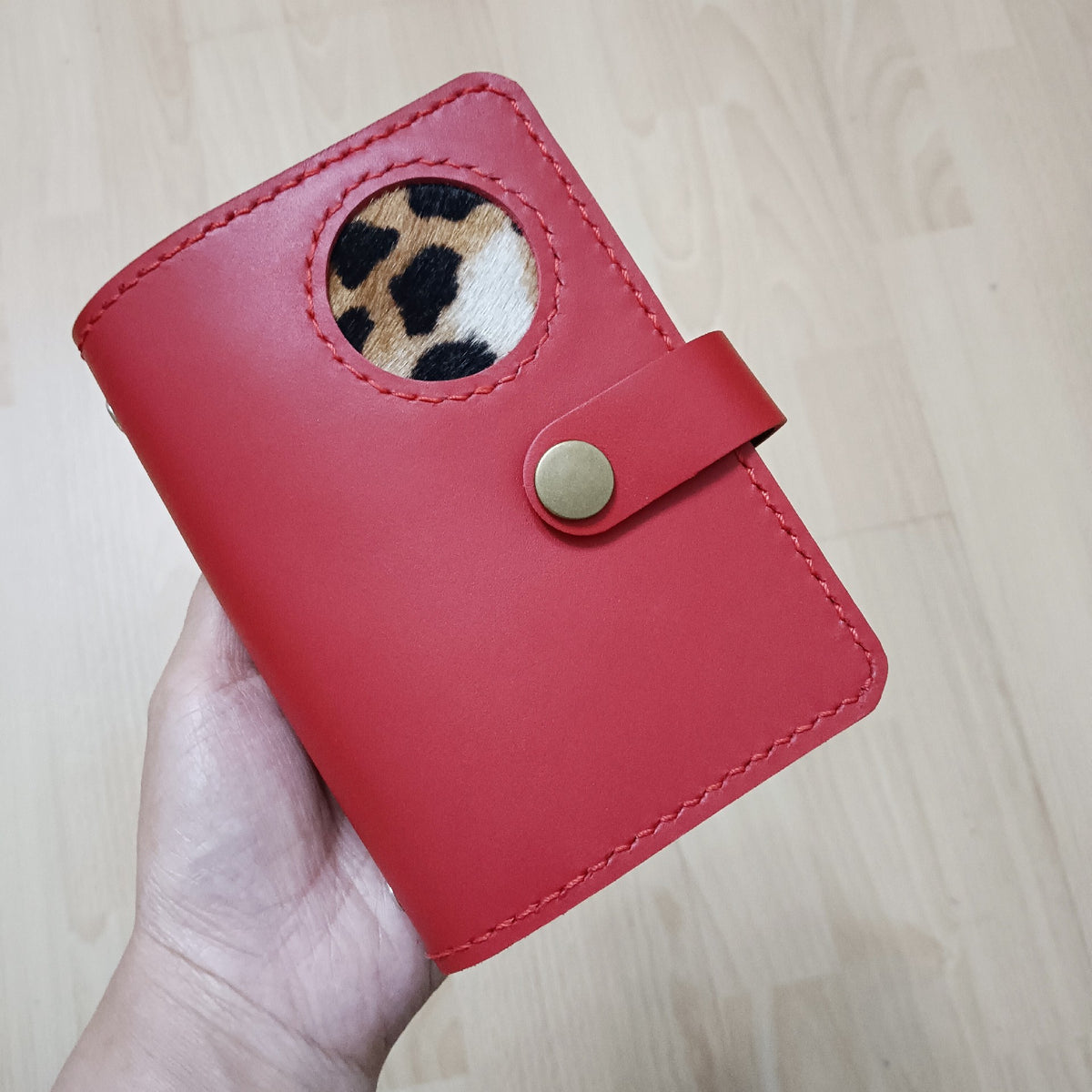 Red Leather A7 Loose Leaf Notebook
