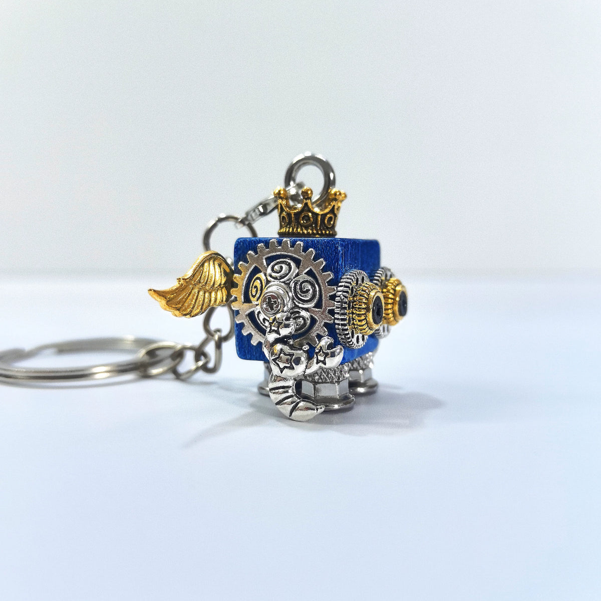 Steampunk Scorpion Blue Pendant Necklace