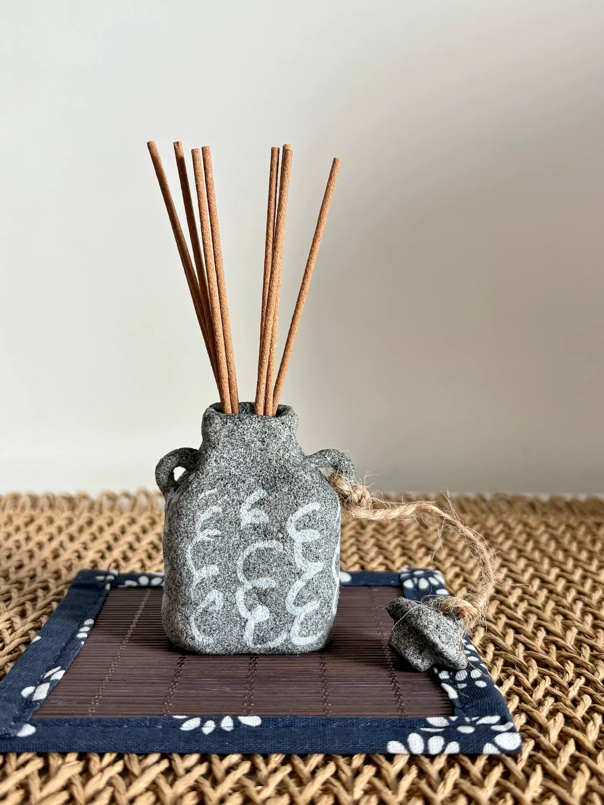 Rock Clay Incense Holder Decorative Vase