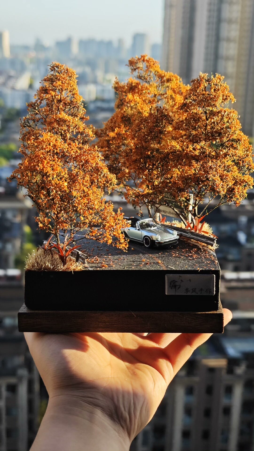1/64 Herfst Gebogen Weg Diorama