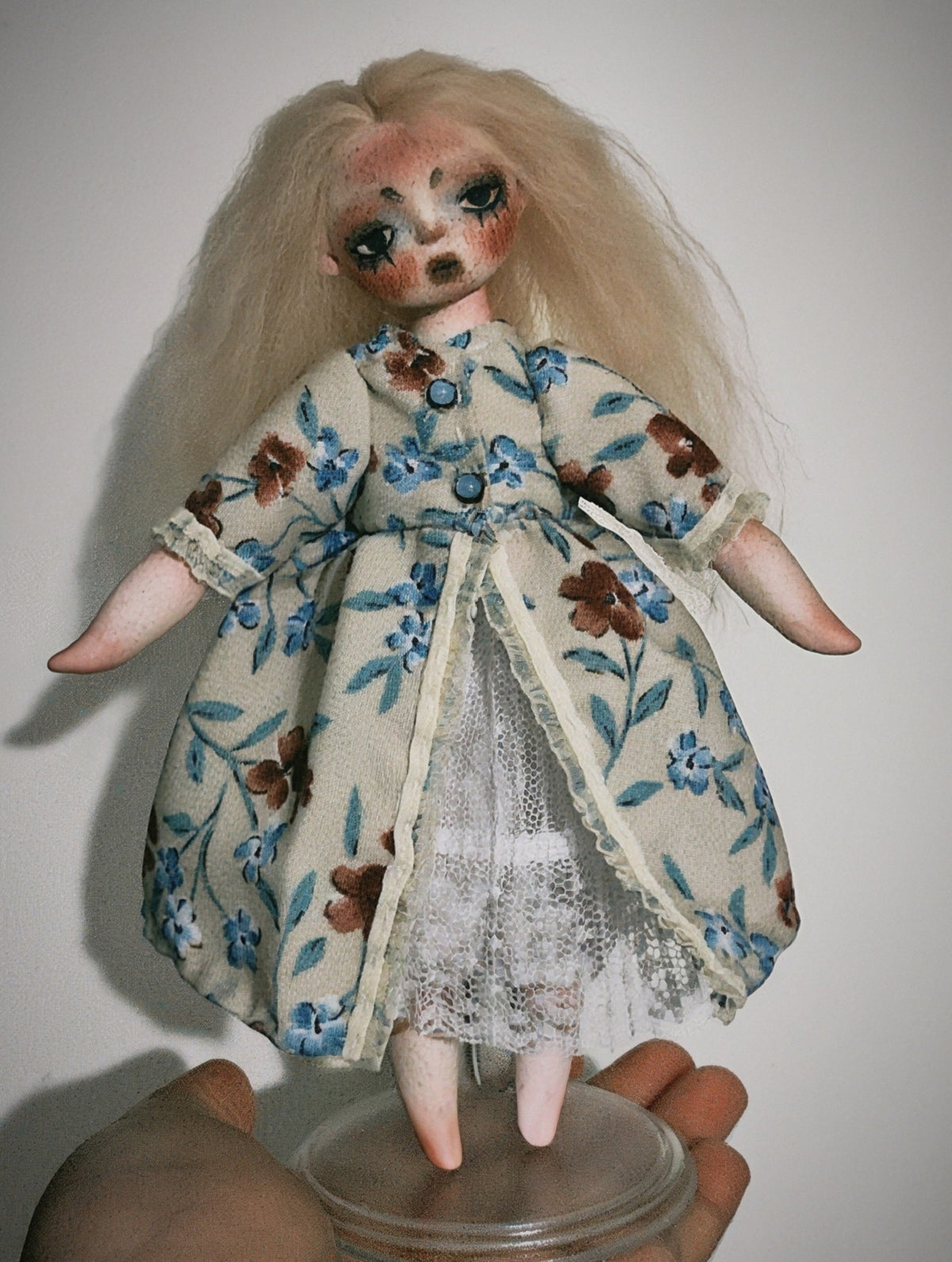 Handcrafted Articulated Doll 17.5cm Stone Clay