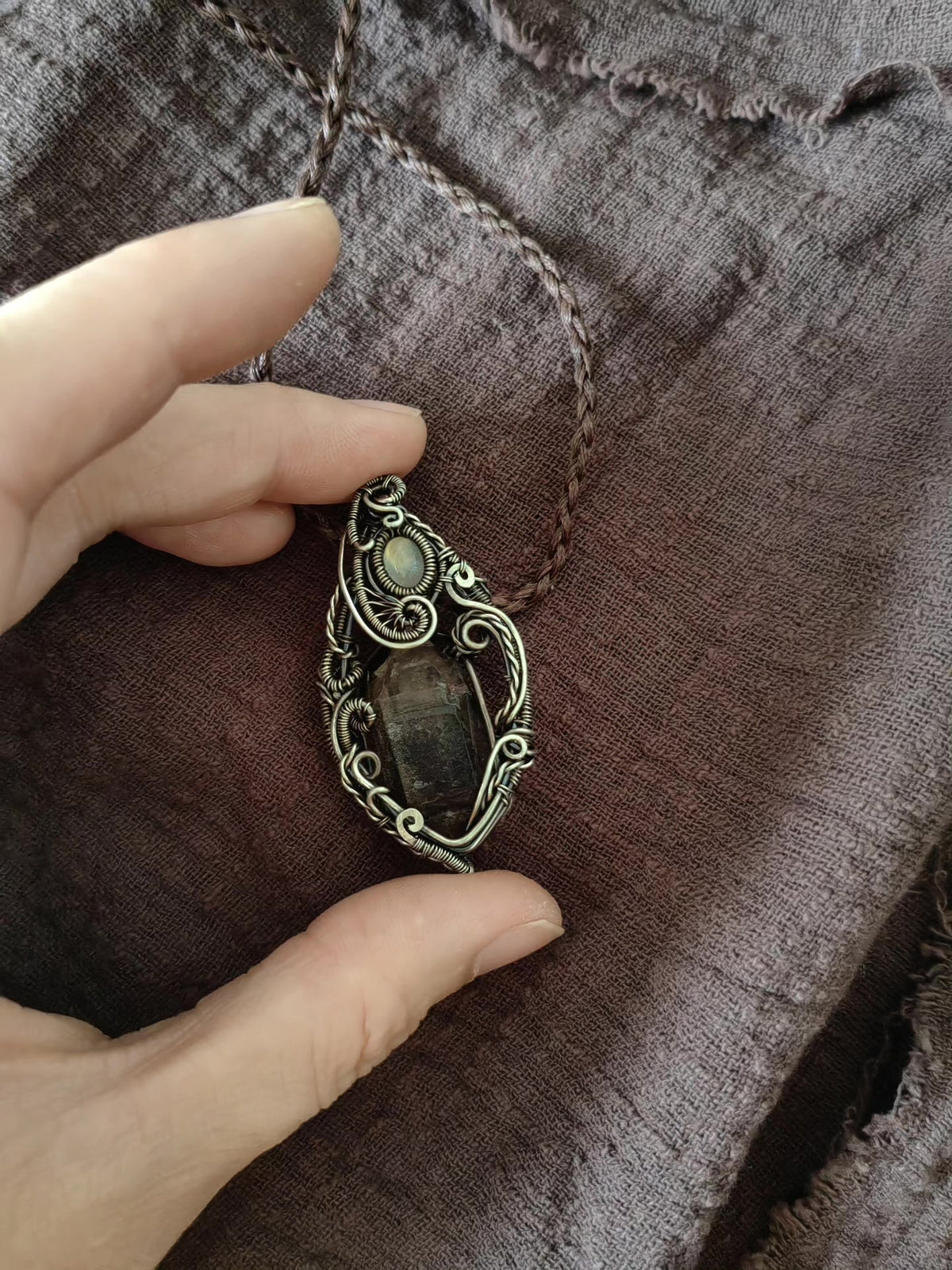 Super Seven Crystal Wire Wrapped Necklace