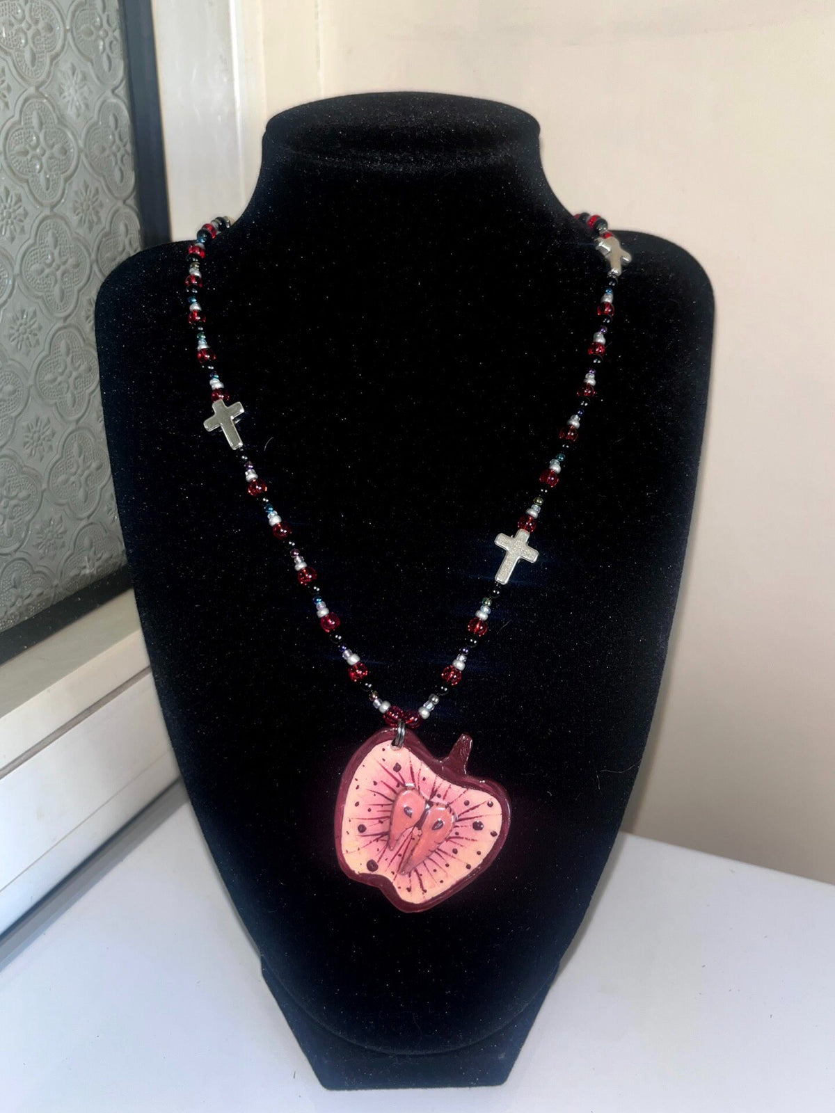 Handcrafted Apple Slice Pendant Necklace