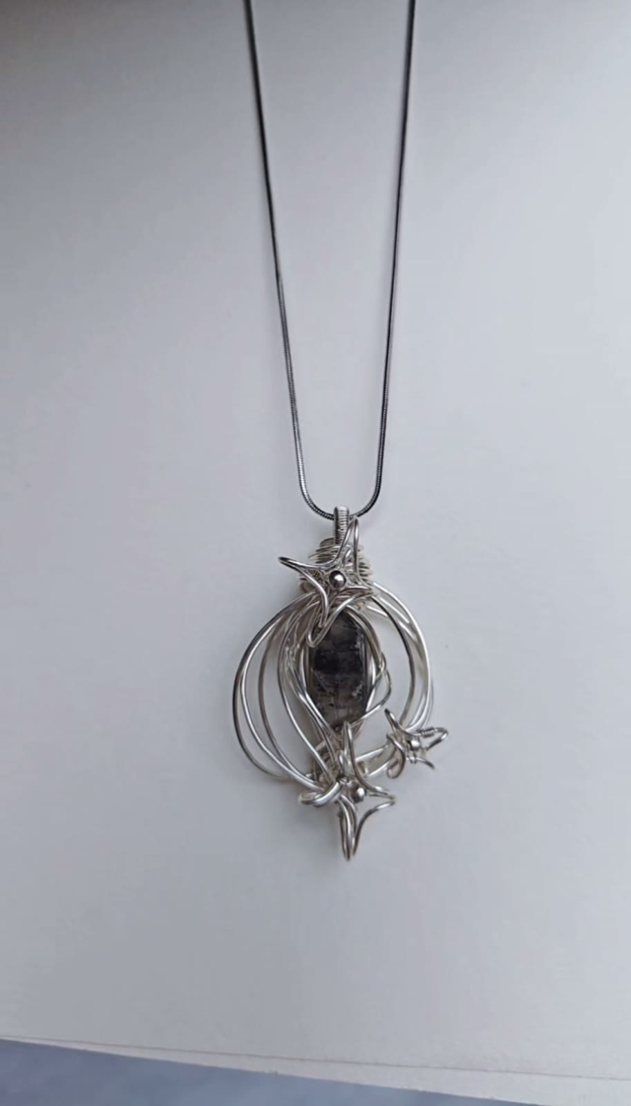 Handcrafted Wire Wrapped Raw Crystal Necklace