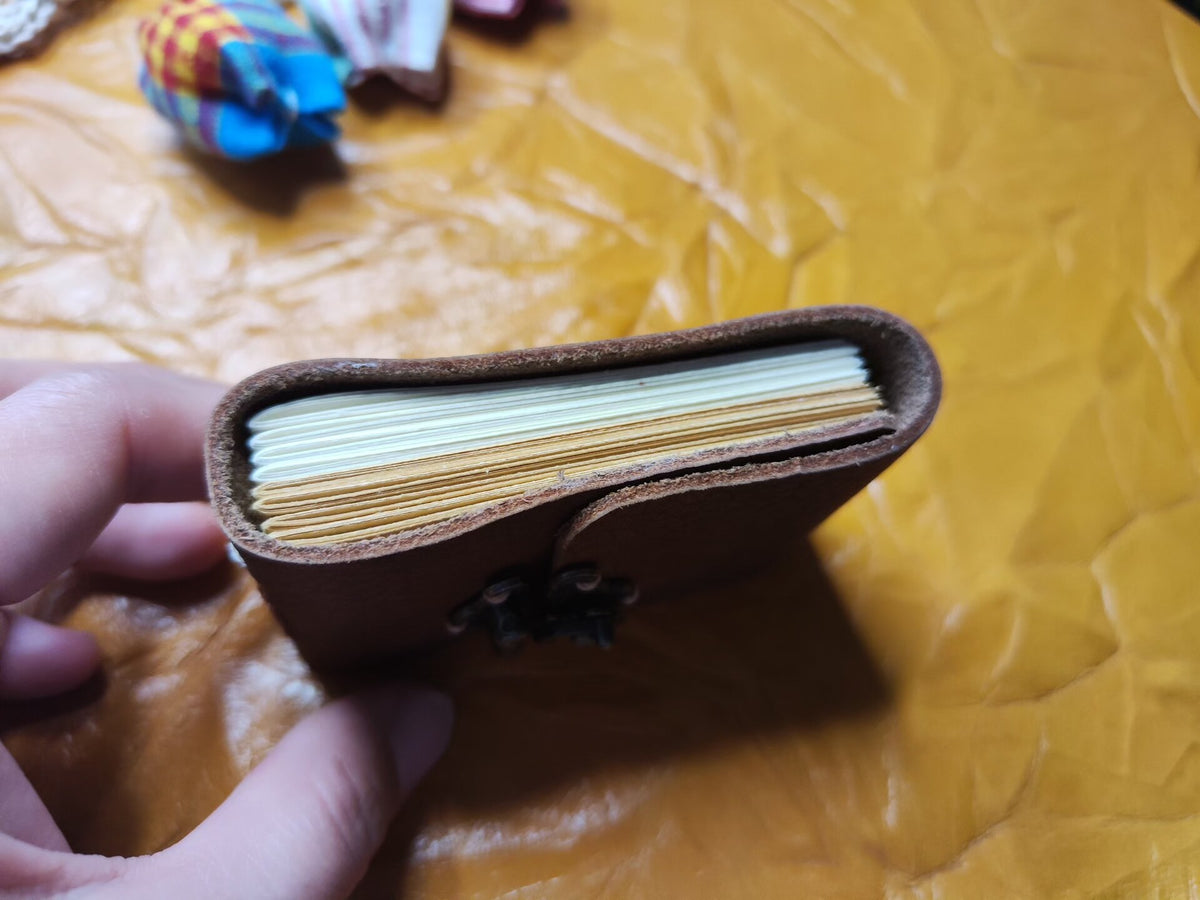 Handmade Leather Miniature Notebook