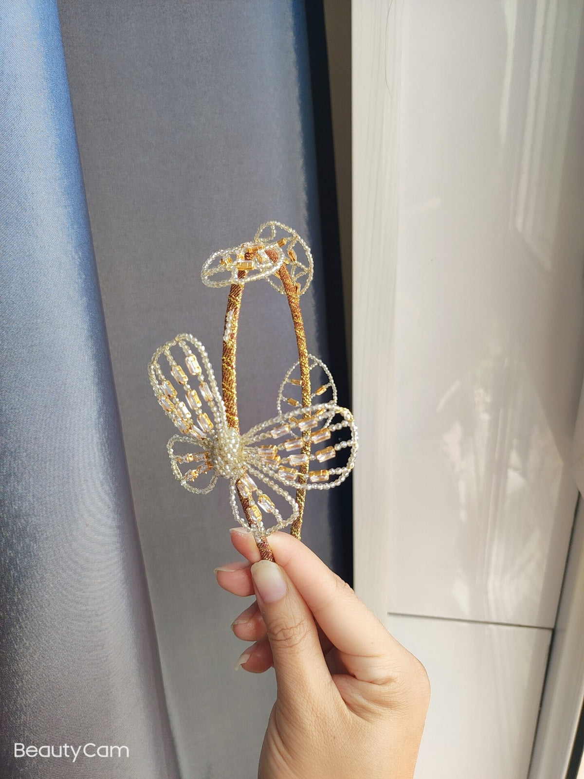 Crystal Butterfly Hair Headband with Earrings