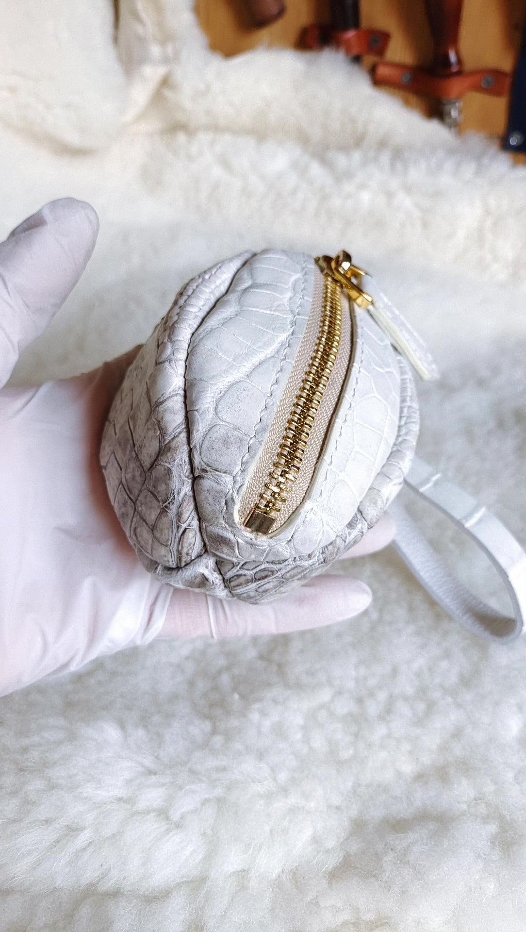 Himalayan-Krokodilleder-Fußball-Etui