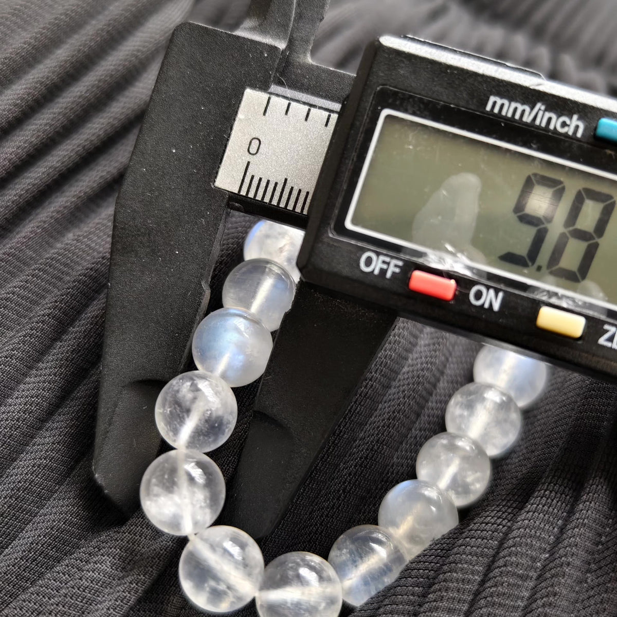 Blue Moonstone Beaded Bracelet 9.8mm