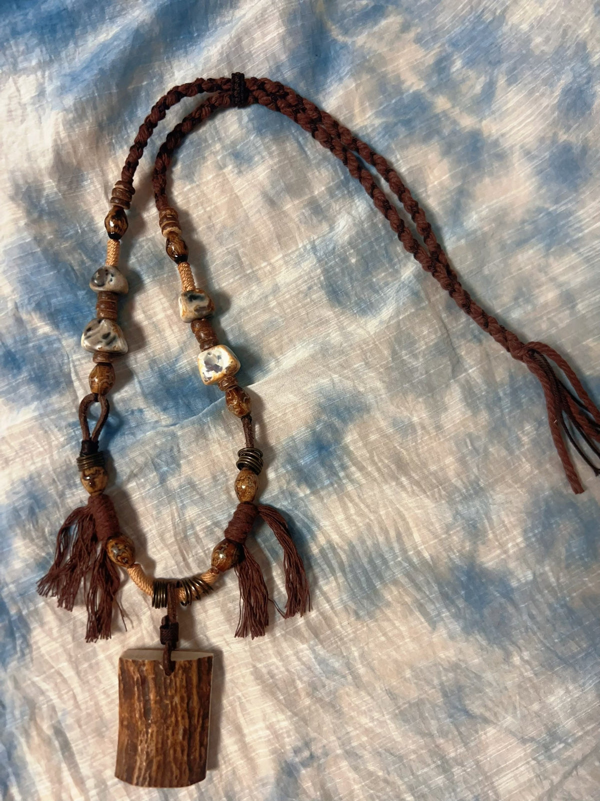 Handcrafted Deer Antler Pendant Necklace