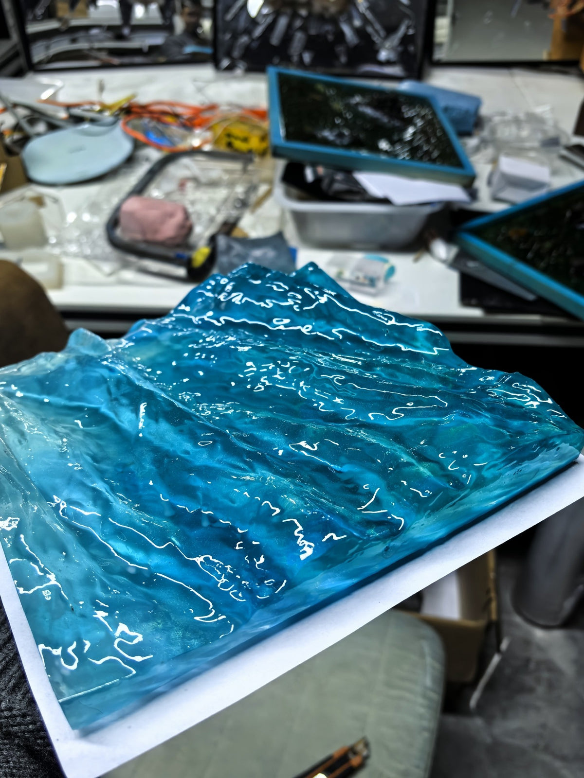 Handmade Resin Ocean Wave Wall Art