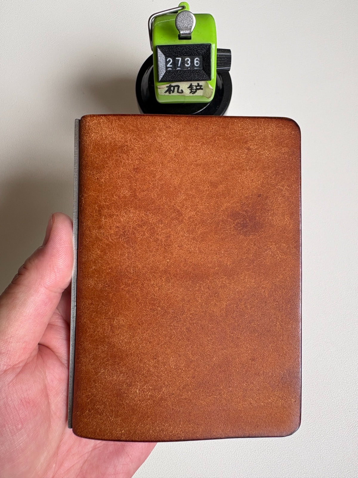 Handcrafted Leather Binder M5 Rings Yellow Brown