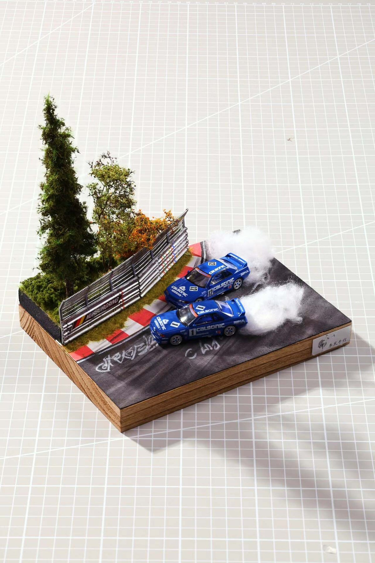 1:64 Nürburgring Nordschleife Diorama Wooden Base