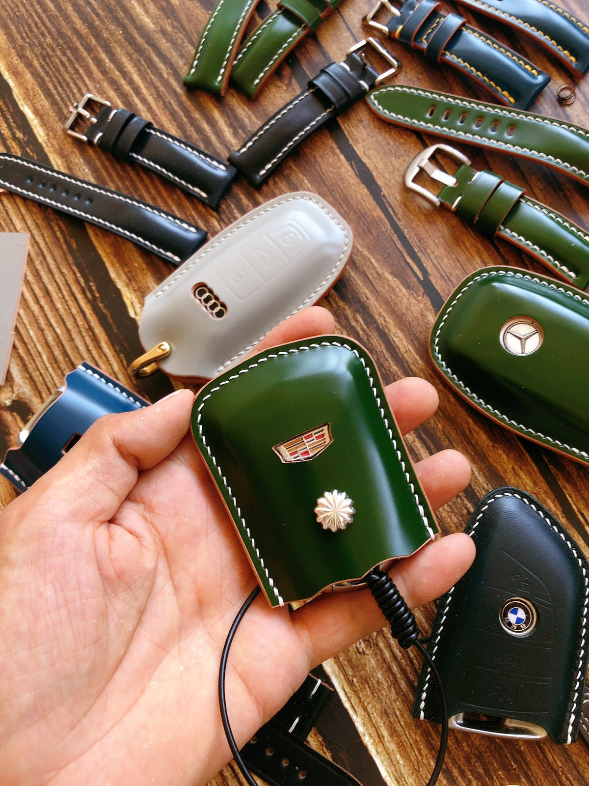 Custom Cadillac Key Case Shinki Cordovan