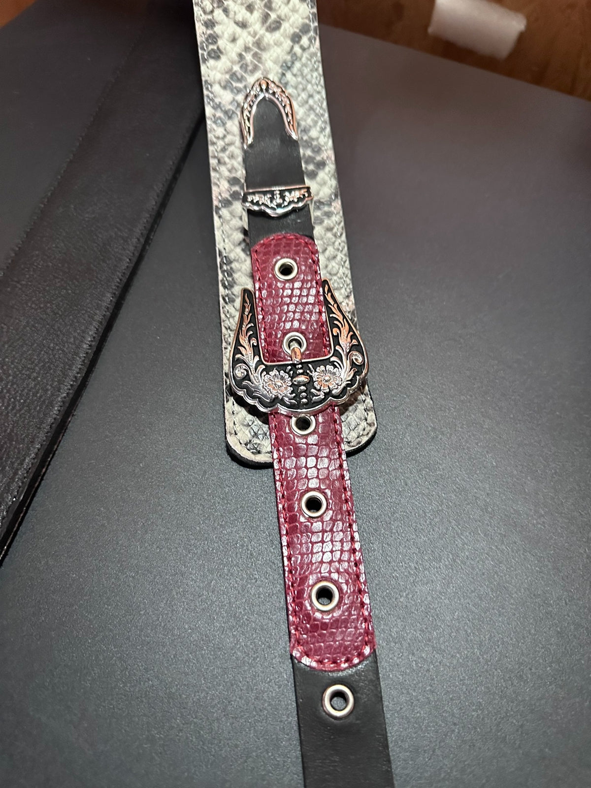 Snakeskin Leather Guitar Strap 6.5cm