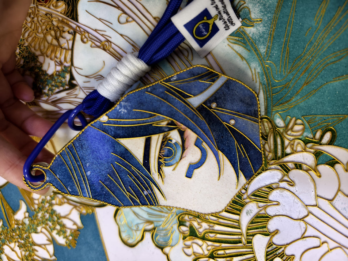Cold Enamel Filigree Pendant Character Art