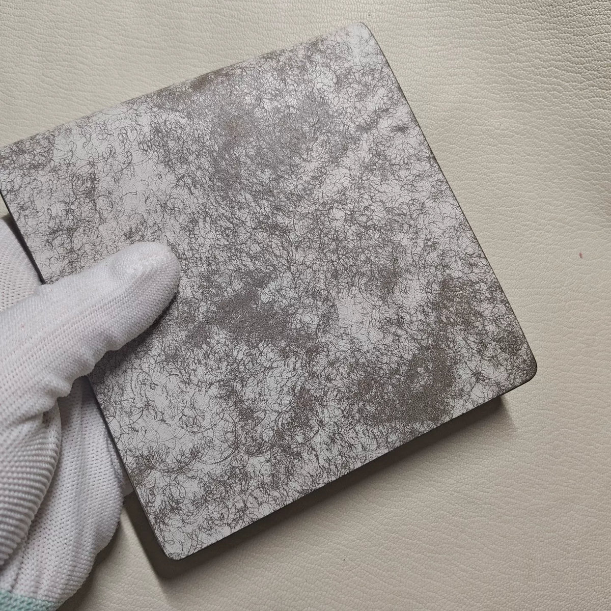Couverture de semier M5 en cuir gris 13 anneaux