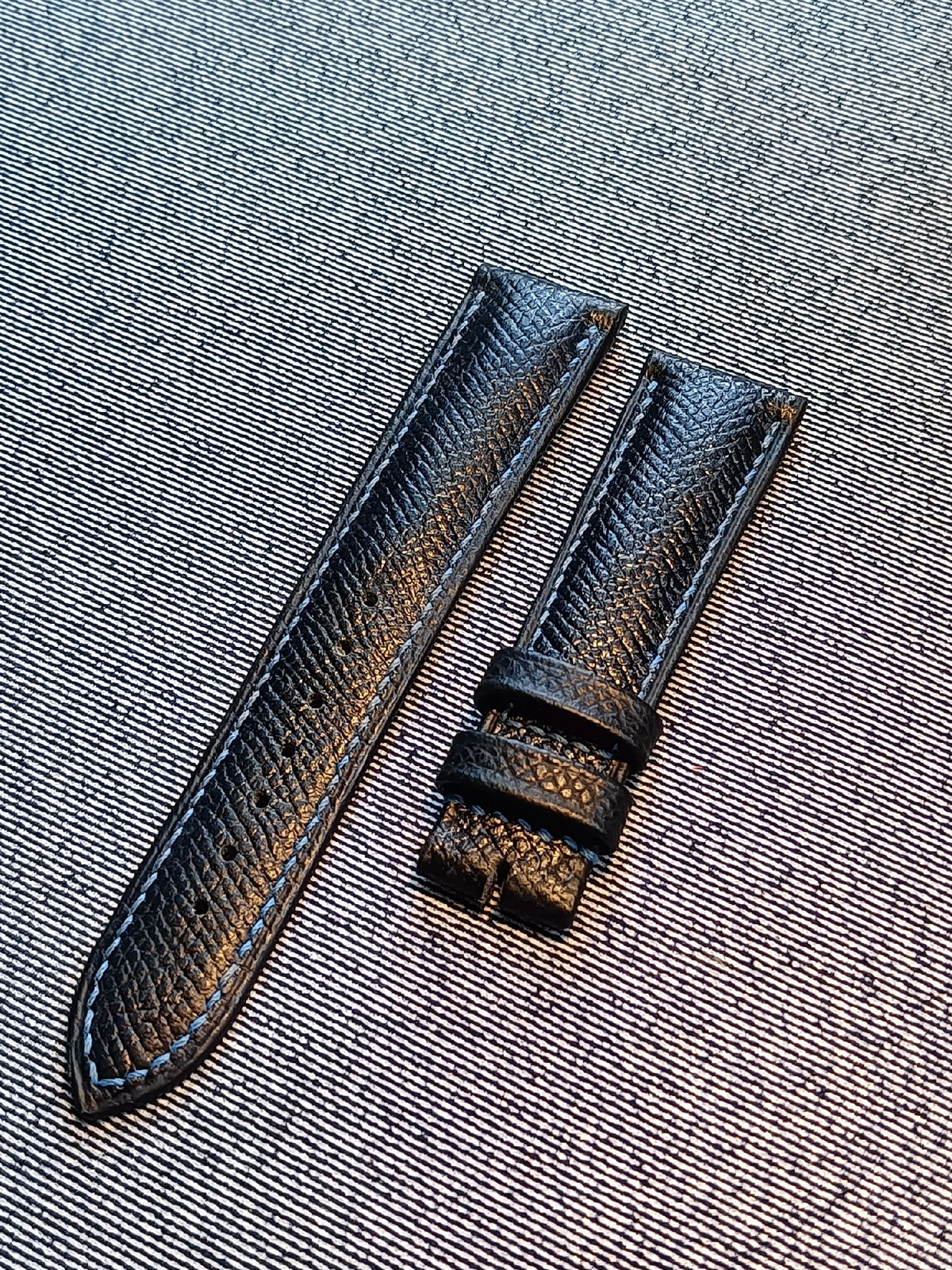 Black Epsom Leather Watch Strap