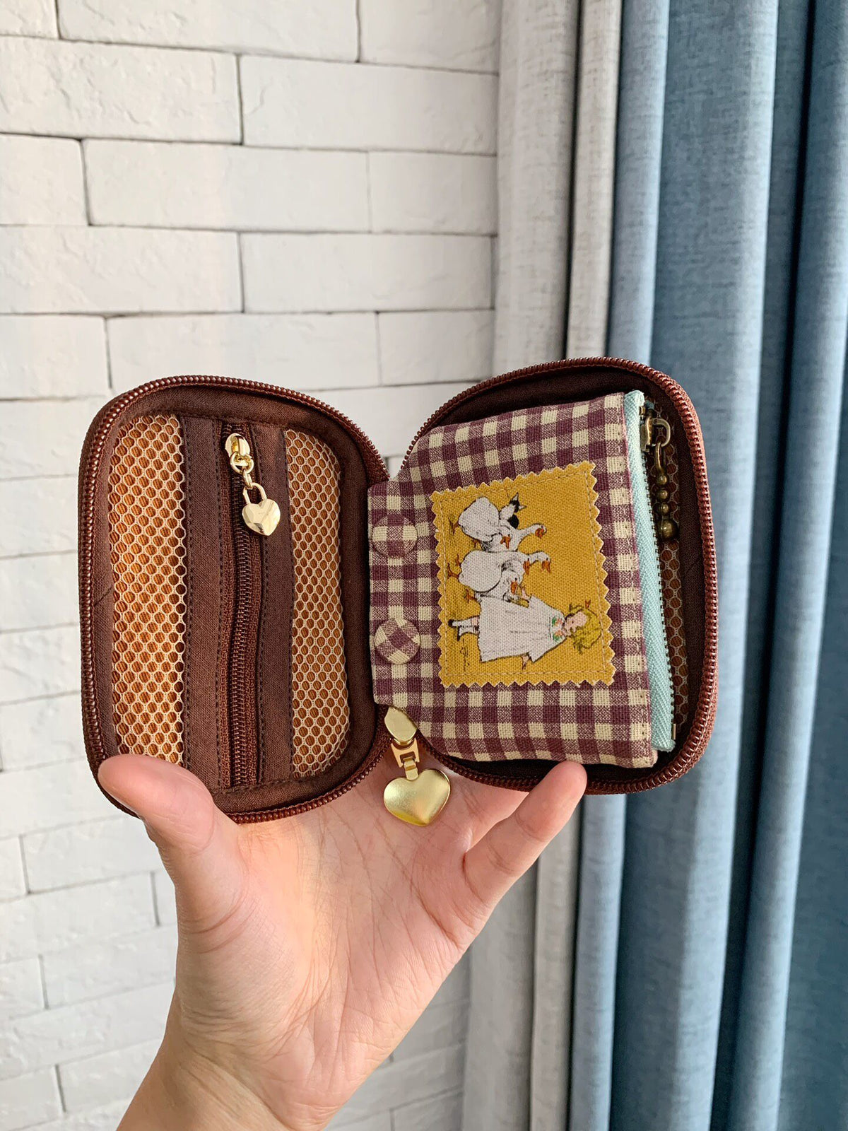 Tapestry Zipper Case with Oxford Cloth