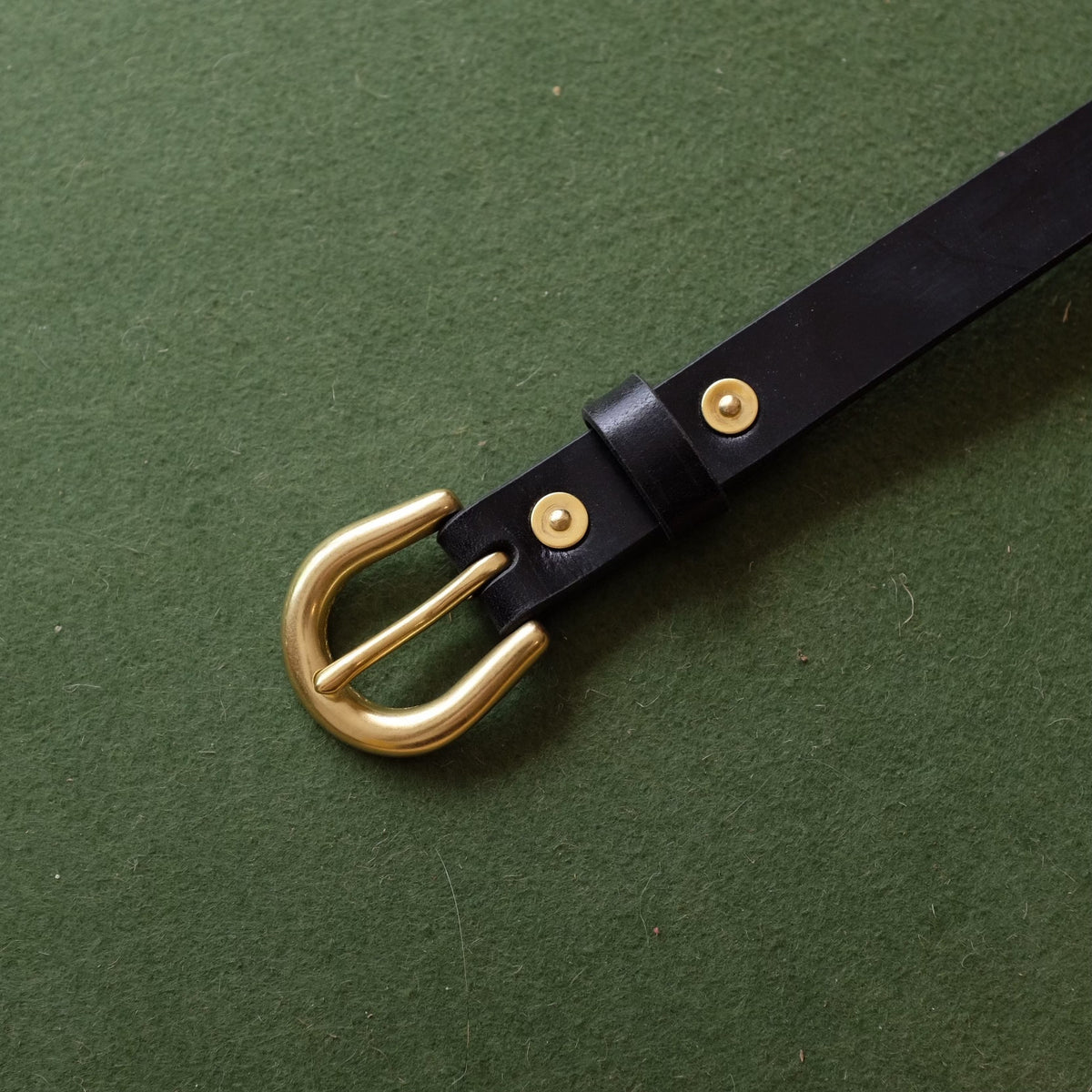 Cinto de Couro Bridle Inglês Preto