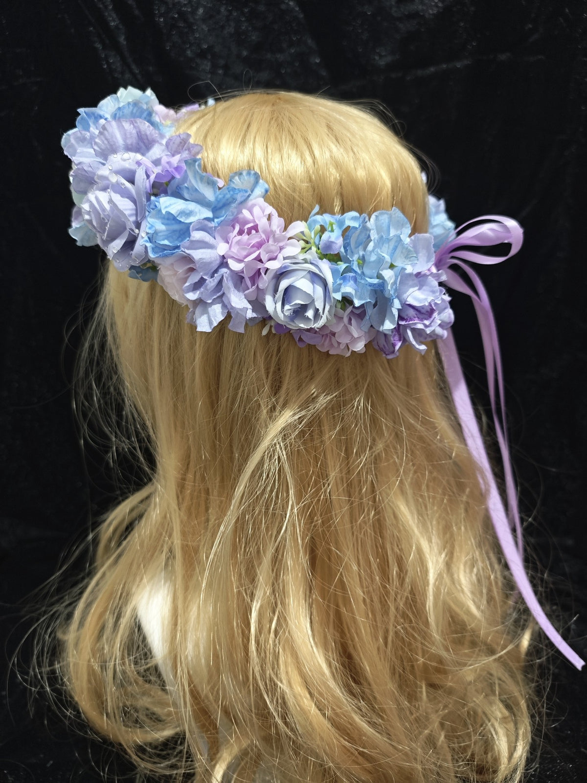 Blue Purple Concert Floral Headpiece