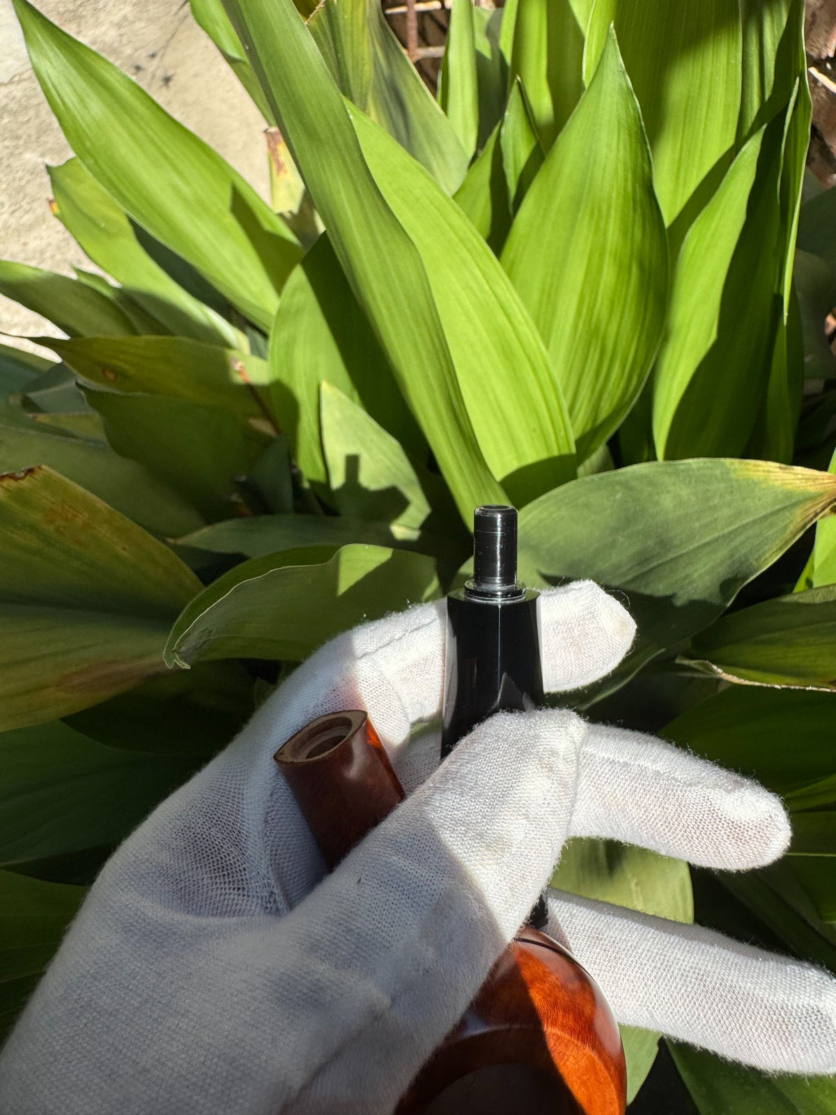 Pipa da fumo in radica marrone rossastro
