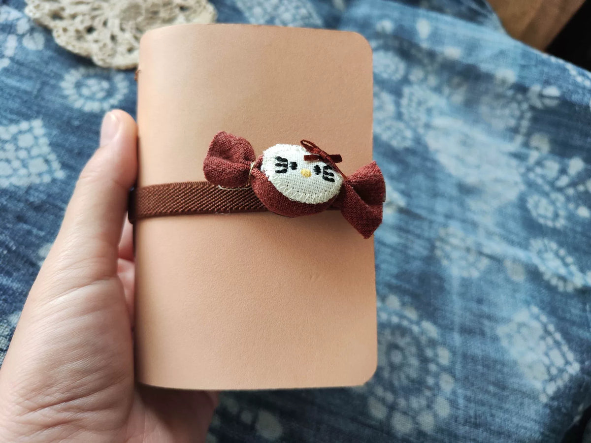 Handmade Leather Journal Light Tan Cowhide