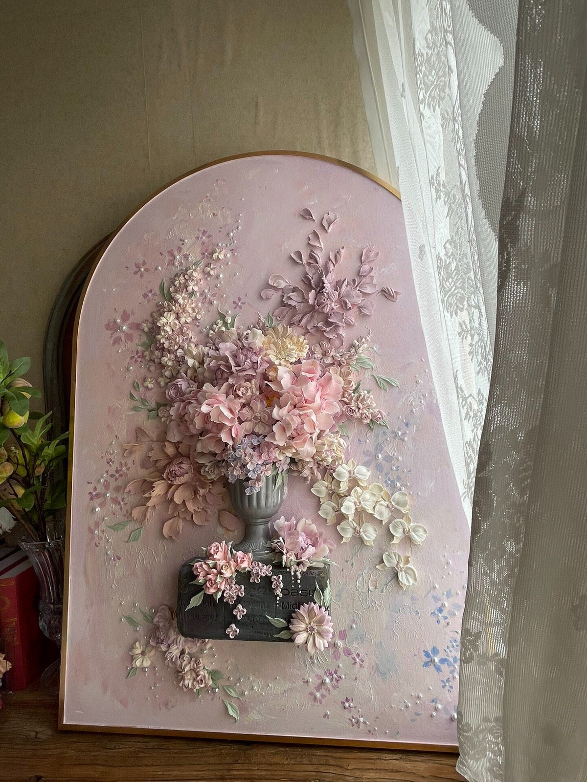 Clay Piping Flower Wall Art