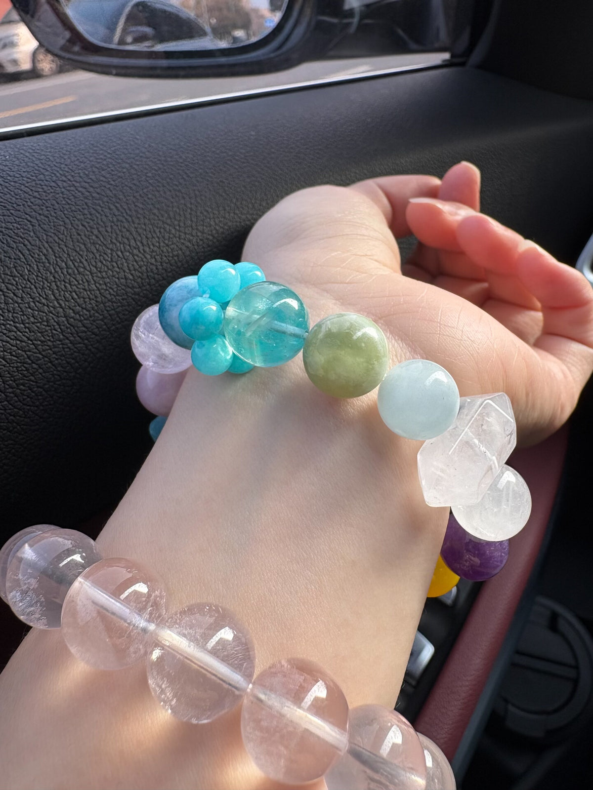 Rainbow Gemstone Crystal Bracelet 11-13mm
