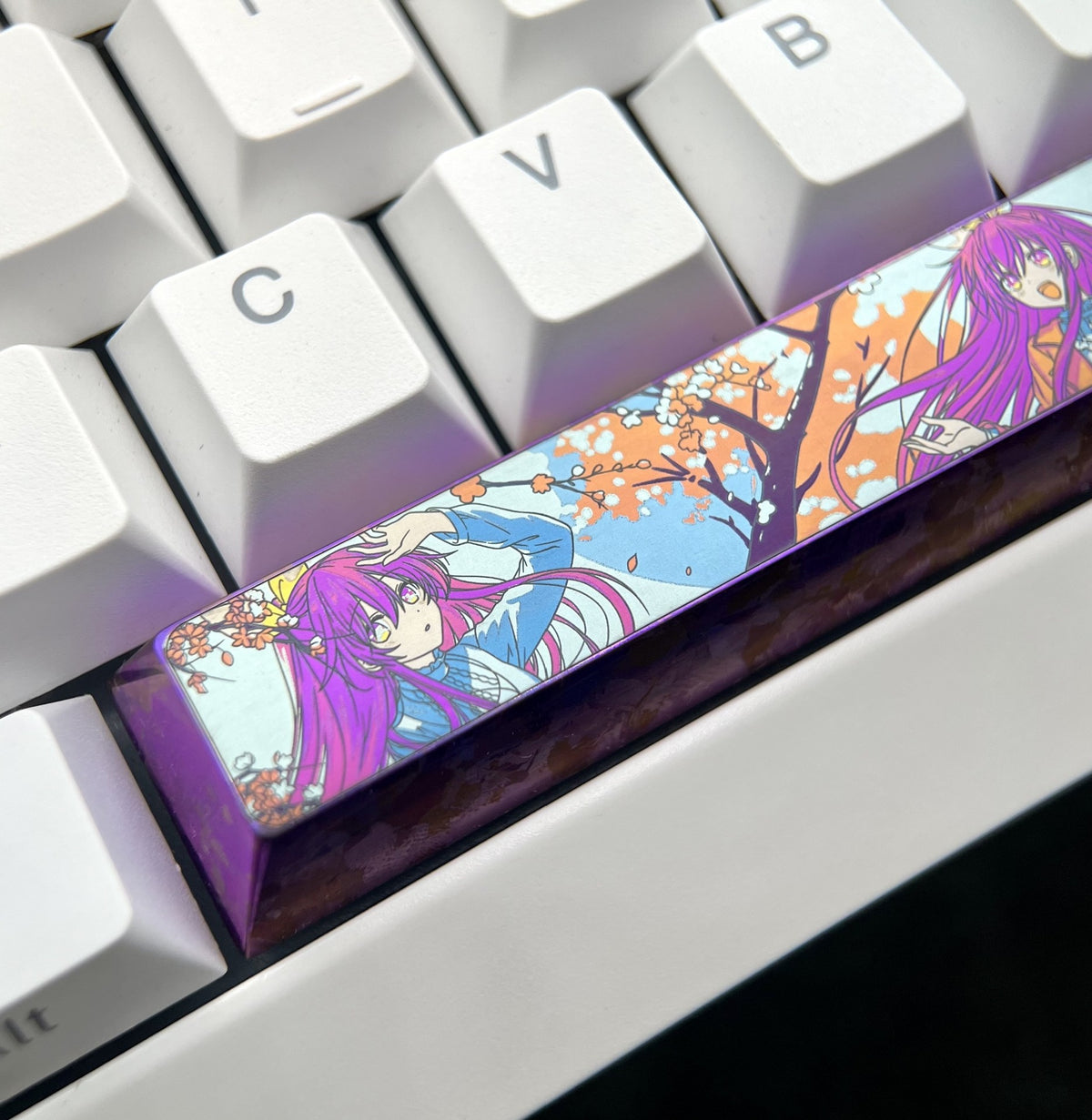 6.25u Titanium Alloy Anime Spacebar Keycap