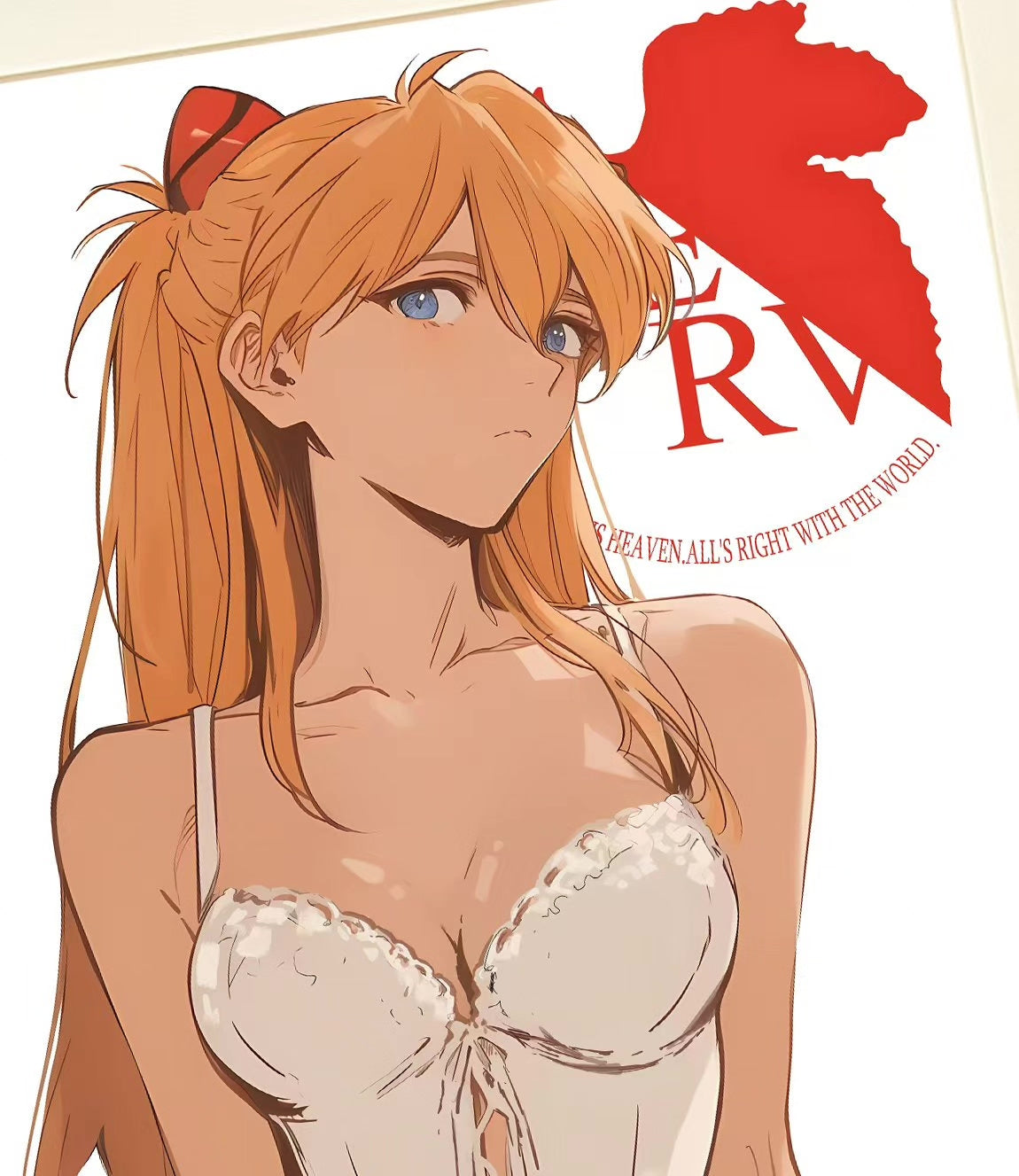 Framed Evangelion Asuka Art Print 66 Edition