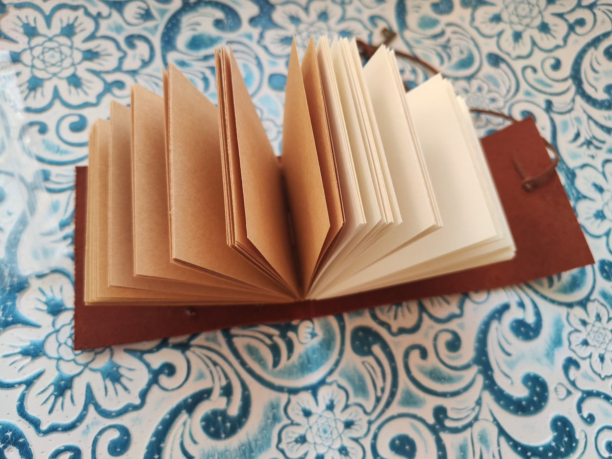 Kraft Leather Journal with Skeleton Key Charm