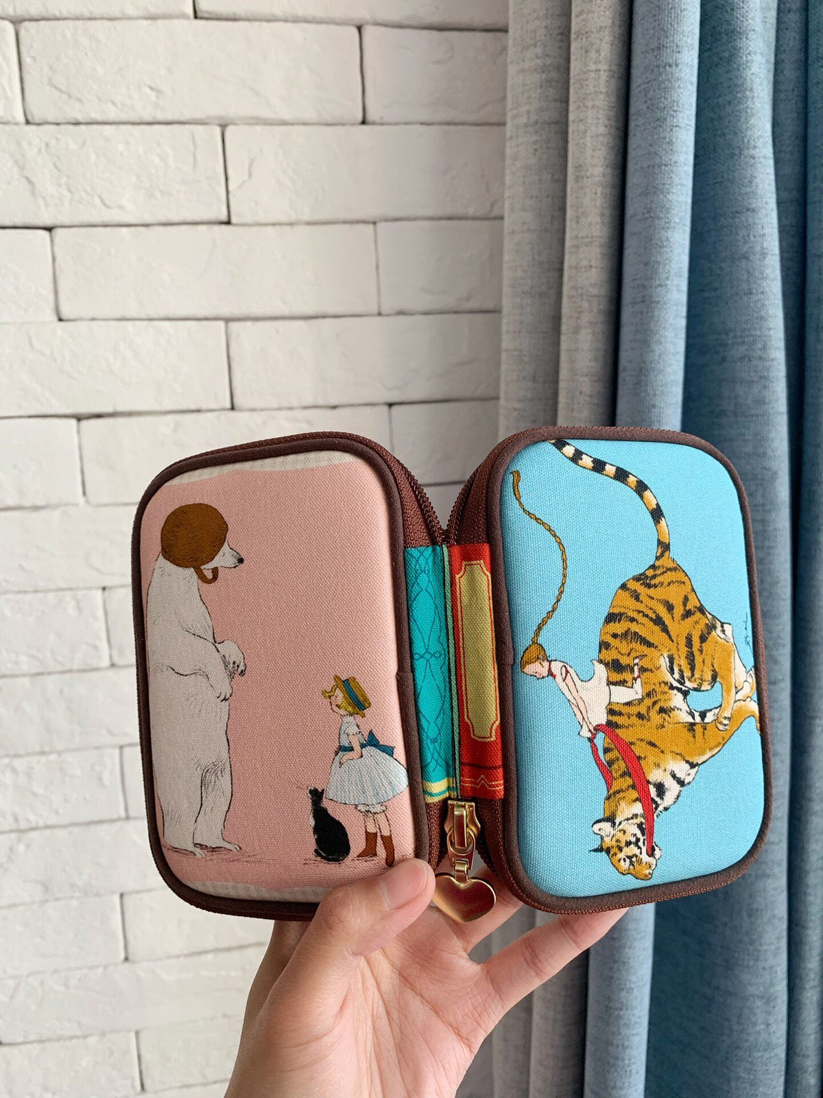 Zippered Pouch with Multi-Compartment Interior