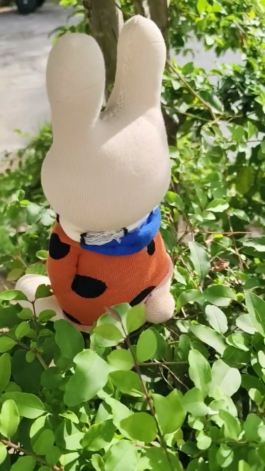 Boneca de Coelho de Meia Feita à Mão 21cm