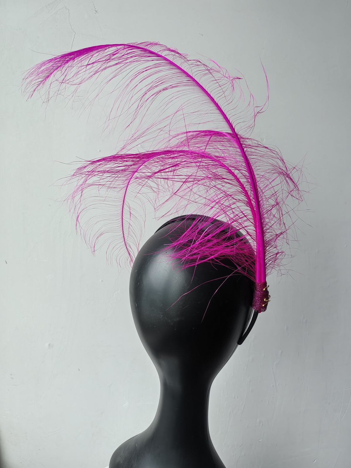 Magenta Feather Hair Headpiece