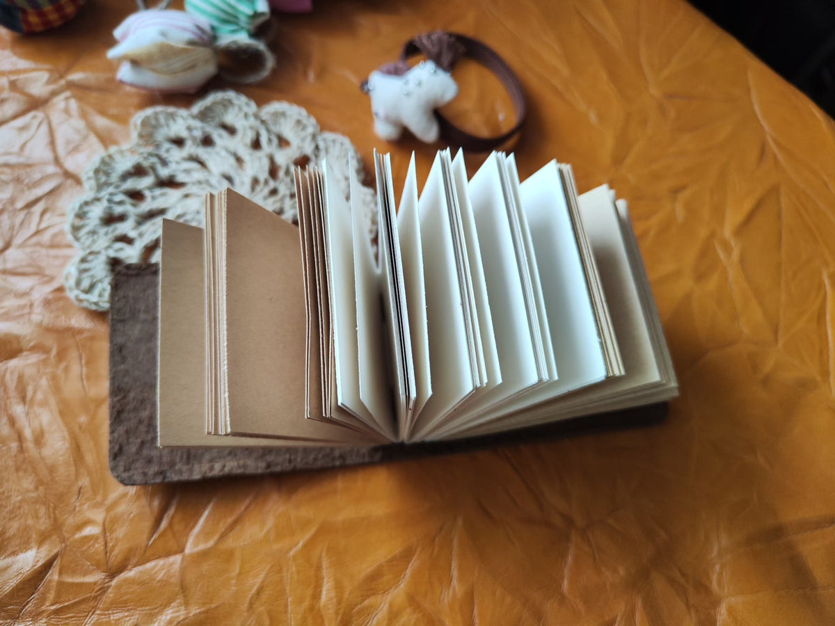 Leather Floral Arabesque Mini Journal
