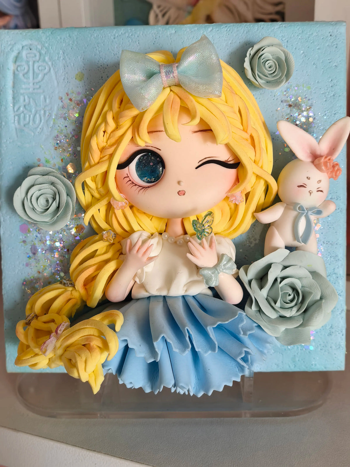 Air Dry Clay Rabbit Girl Figurine