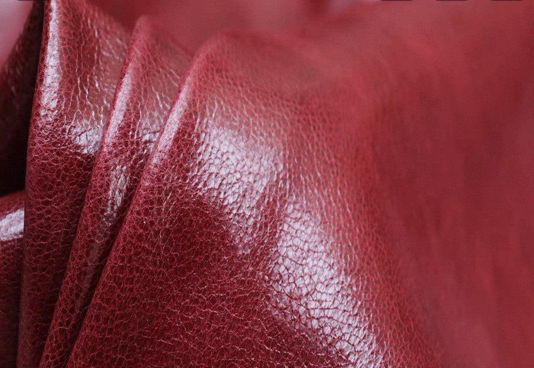 Wine Red Oiled Wax Sheepskin A6 Journal Cover