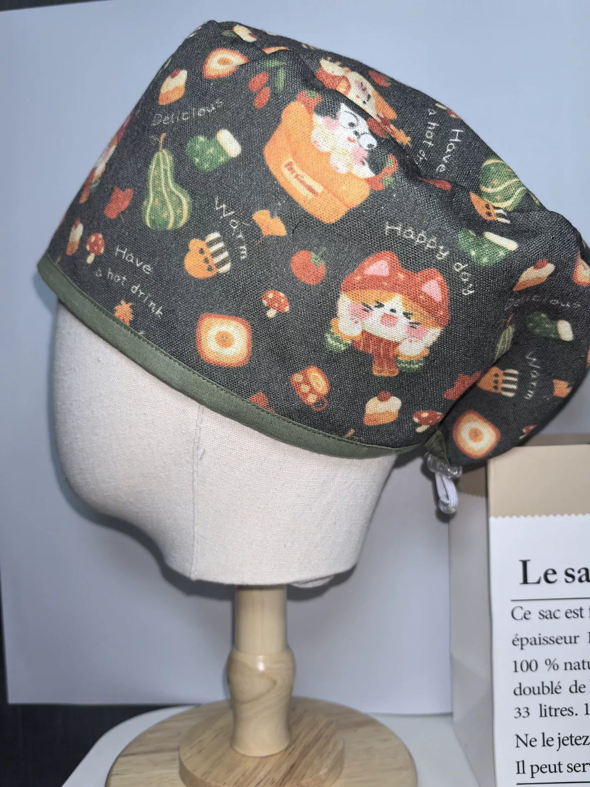 Katoen-linnen Chirurgische Mut met Herfstkat Print