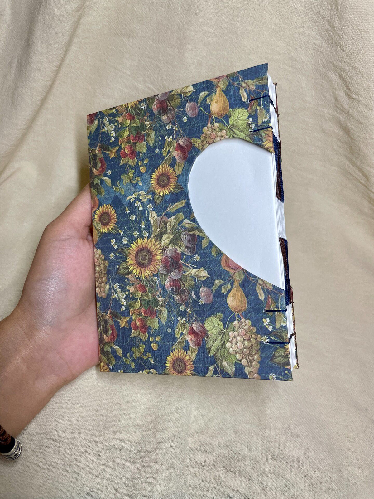 Handmade Notebook A6 Heart Cutout