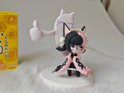 League of Legends TFT Coffee Sweetheart Little Wei Gushi Handmade Clay Figurine 14cm