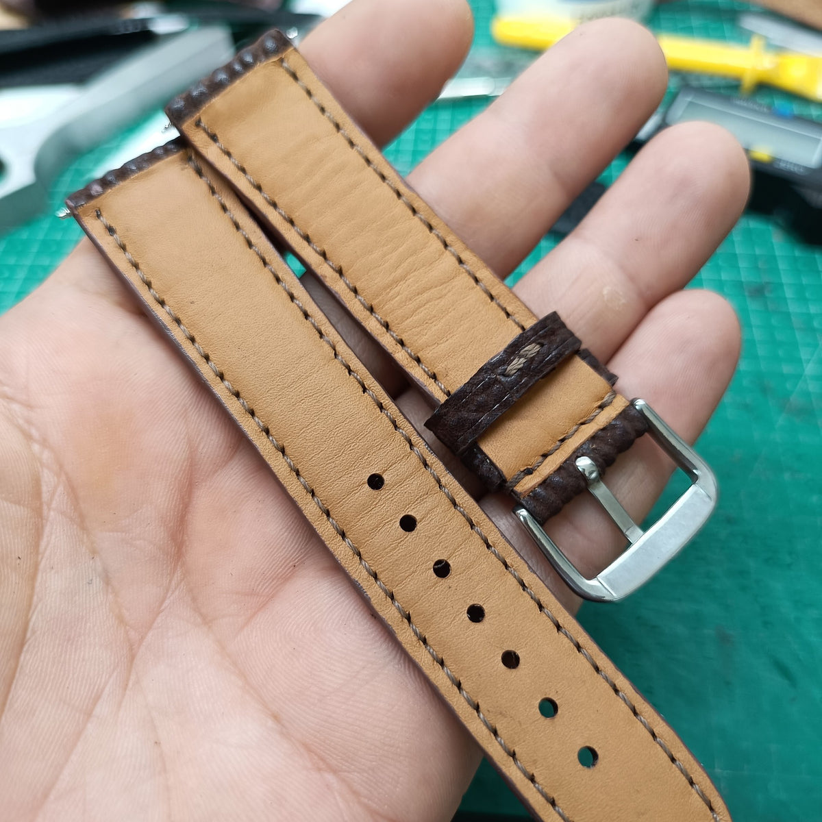 Handmade Sharkskin Leather Watch Strap