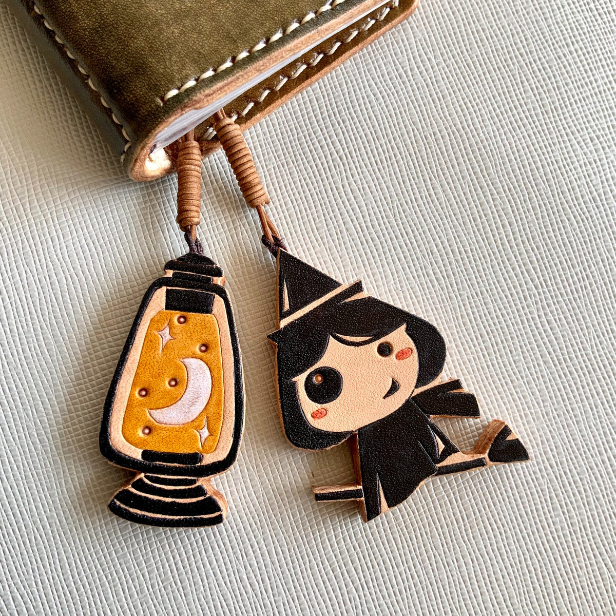 Hand Carved Leather Charms Italian Cowhide